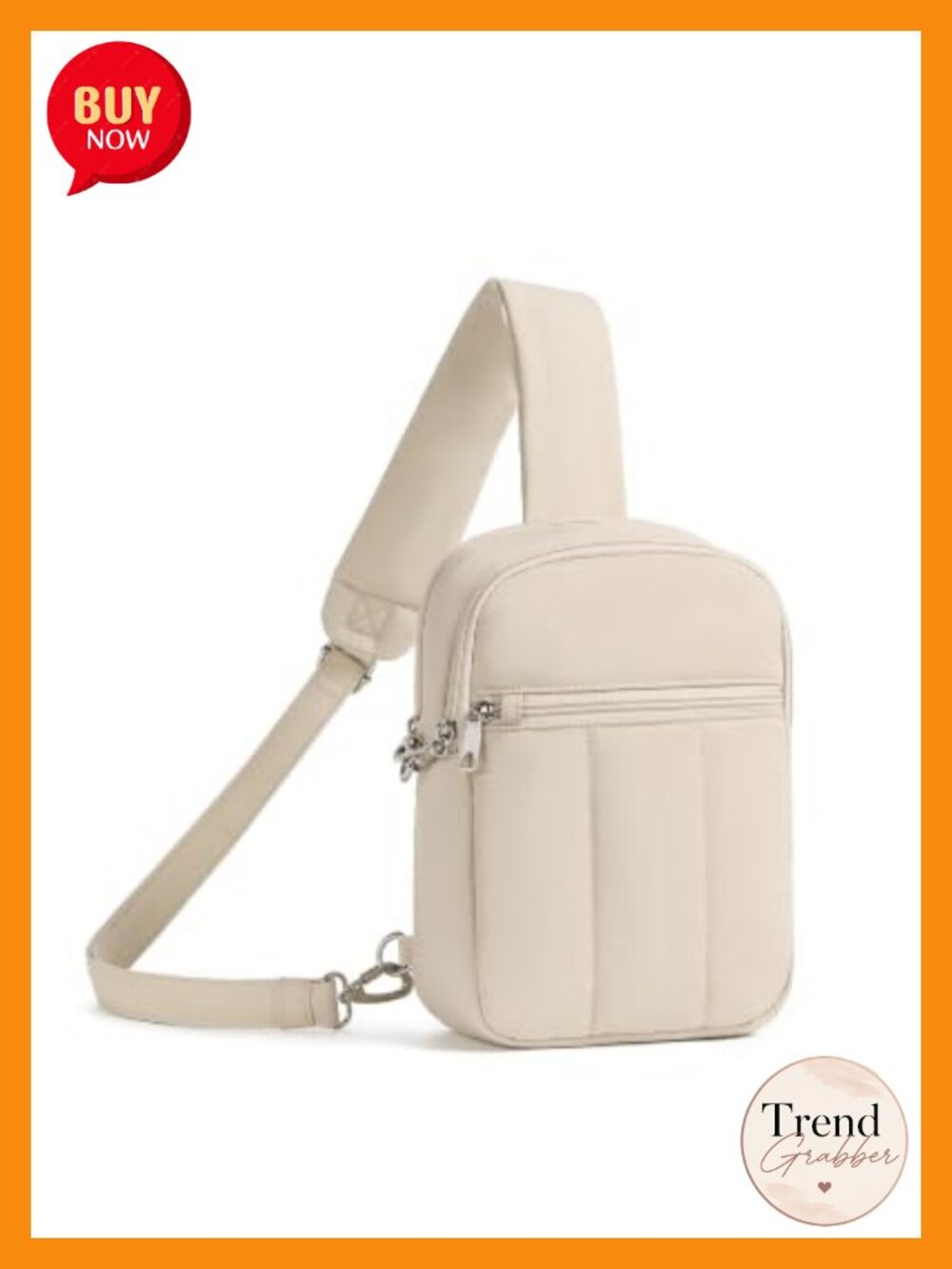Anti-Theft Sling Crossbody Bag Nylon RFID Slash-Resistant Puffer Travel